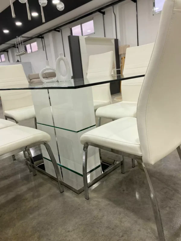 Juego de Comedor Mobilarg Vanity 160cm + 6 Sillas New Paris - Diseño Moderno y Sofisticado - Image 9